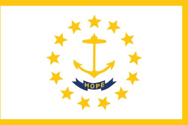 Rhode Island bayrağı. Vektör biçimi