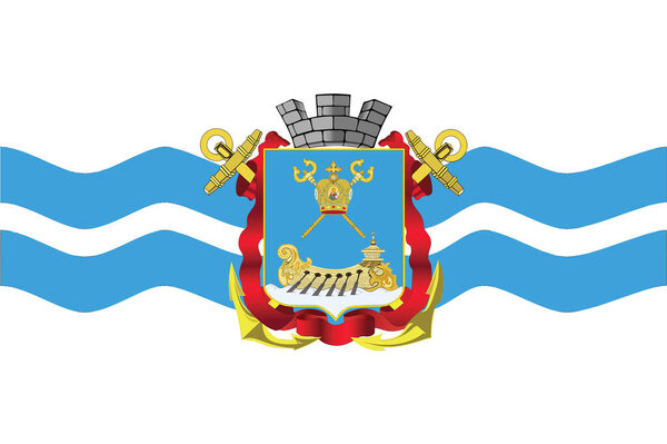 Flag of Mykolaiv (Nikolaev), Ukraine. Vector Format