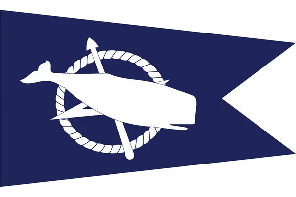 Flag of Nantucket, Massachusetts, USA. Vector Format — Stock Vector