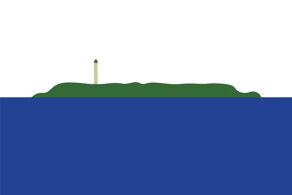 Flagga över Navassaön (inofficiell, omtvistat). Vektorformat — Stock vektor