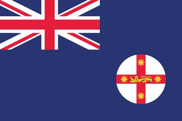 Bandeira do Estado de Nova Gales do Sul, Austrália. Formato vetorial — Vetor de Stock