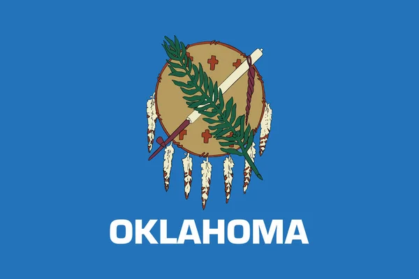 Drapeau de l'État de l'Oklahoma, États-Unis. Format vectoriel — Image vectorielle