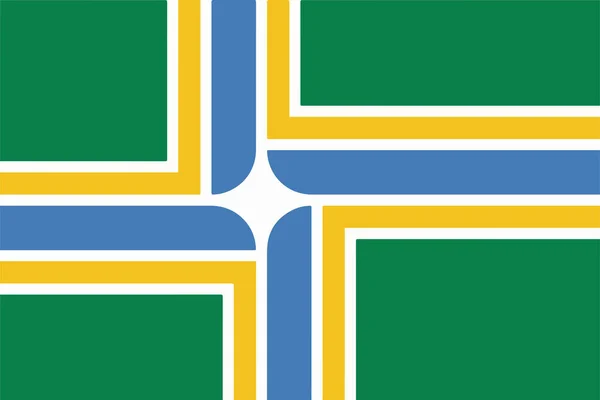 Vlajka Portland, Oregon, Usa. Vektorový formát — Stockový vektor