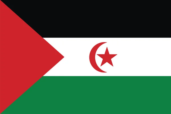 Drapeau de la République arabe sahraouie démocratique. Format vectoriel — Image vectorielle