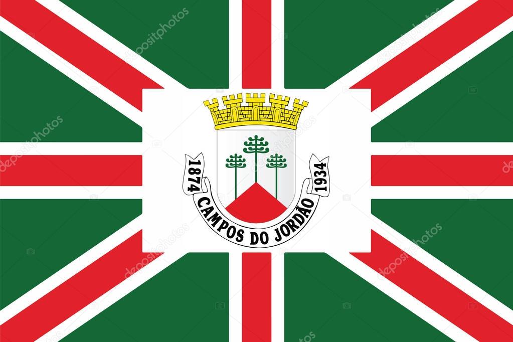 Flag of Municipio de Campos do Jordao, Sao Paulo, Brazil.