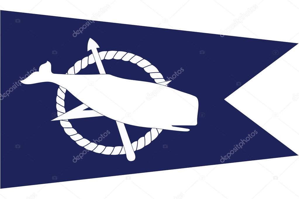 Flag of Nantucket, Massachusetts, USA. Vector Format