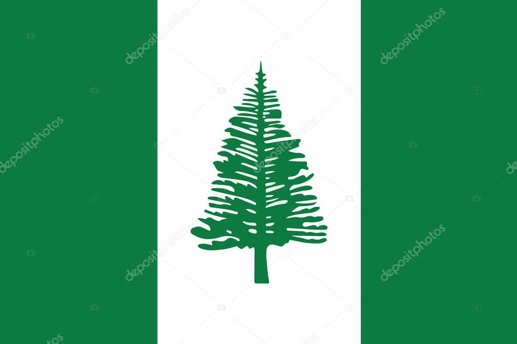 Flag of Norfolk Island. Vector Format