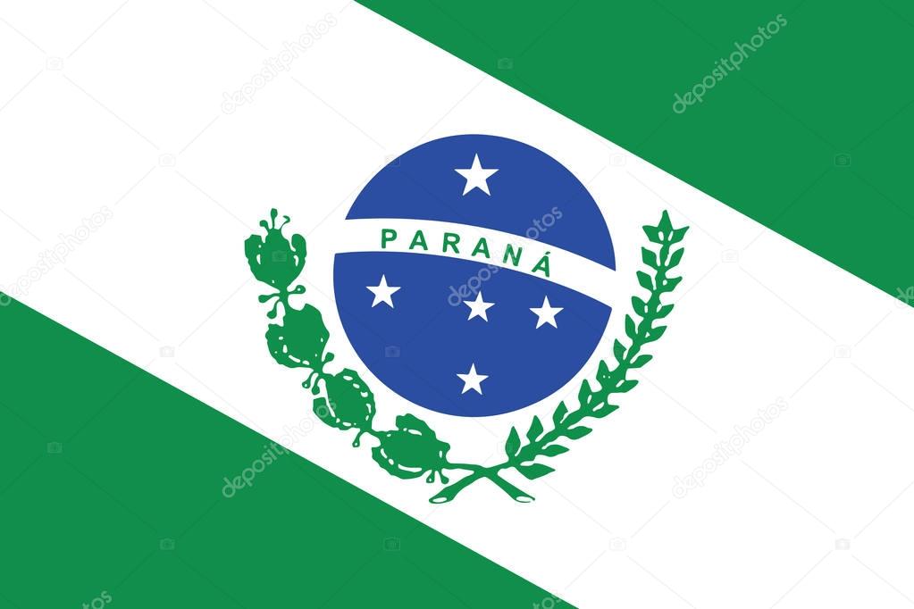 Flag of Parana State, Brazil. Vector Format