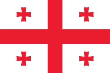 Georgia Flag. Vektör biçimi