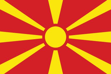 Makedonya bayrak. Vektör biçimi