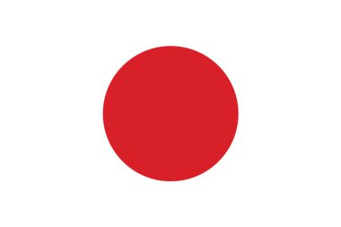 Japonya bayrağı. Vektör biçimi