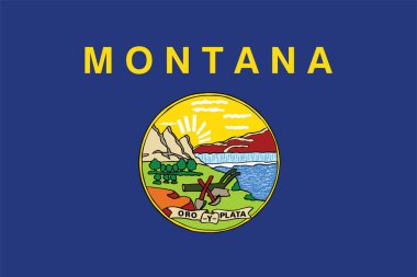 Montana Eyaleti bayrak, Amerika Birleşik Devletleri. Vektör biçimi