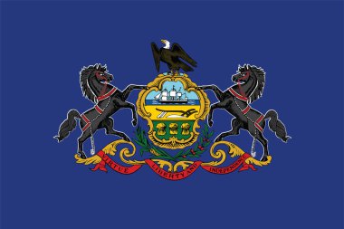 Pennsylvania Eyalet bayrağı, Amerika Birleşik Devletleri. Vektör biçimi
