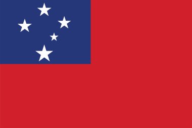 Samoa bayrak. Vektör biçimi