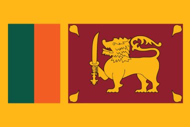 Sri Lanka bayrağı. Vektör biçimi