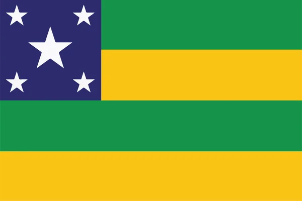 Flagge des sergipe state, Brasilien. Vektorformat — Stockvektor