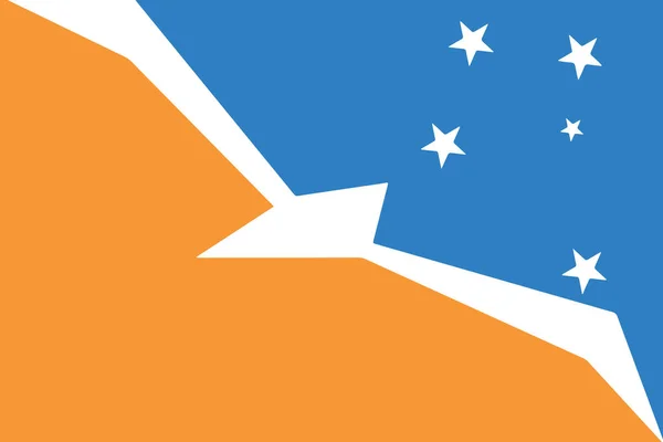 Drapeau de la province de Tierra del Fuego, Argentine. Format vectoriel — Image vectorielle