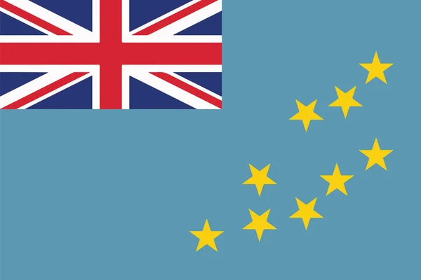 Bandeira de Tuvalu. Formato vetorial — Vetor de Stock