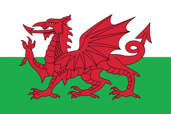 Wales, İngiltere bayrağı. Vektör biçimi