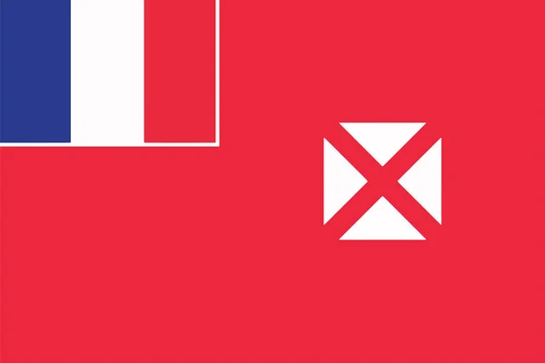 Bandera de Wallis y Futuna. Formato vectorial — Vector de stock