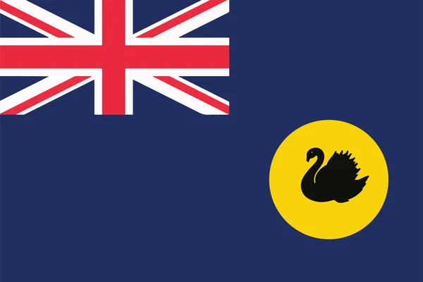 Bandera del Estado de Australia Occidental, Australia. Formato vectorial — Vector de stock