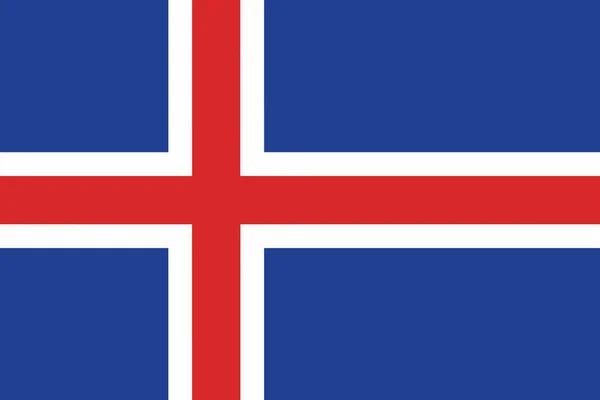 Drapeau d'Islande. Format vectoriel — Image vectorielle