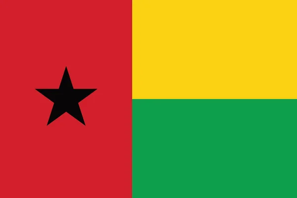ギニア ギニアビサウの国旗。ベクトル形式 — ストックベクタ