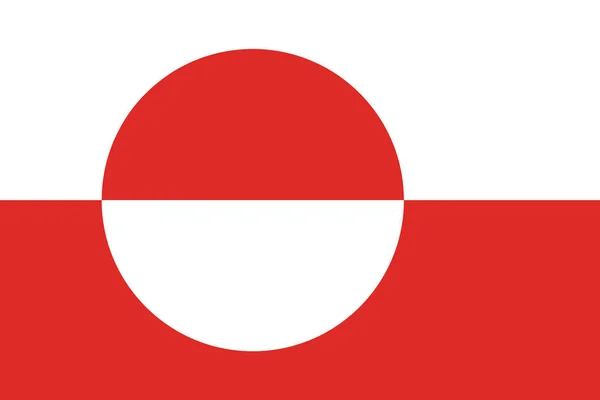 Greenland Flag. Vector Format — Stock Vector