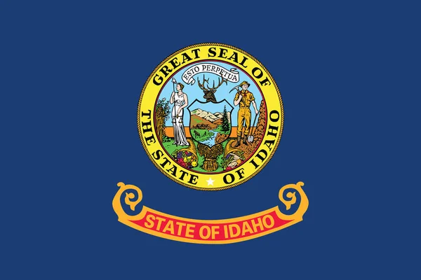 Idaho State flagga, Usa. Vektorformat — Stock vektor