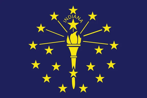 Indiana State Flag, USA. Vector Format — Stock Vector