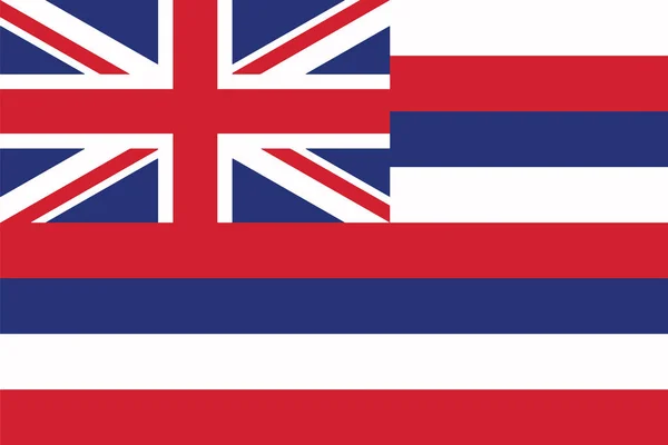 米国、ハワイ旗。ベクトル形式 — ストックベクタ