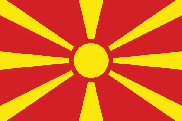 Bandeira da Macedónia. Formato vetorial —  Vetores de Stock