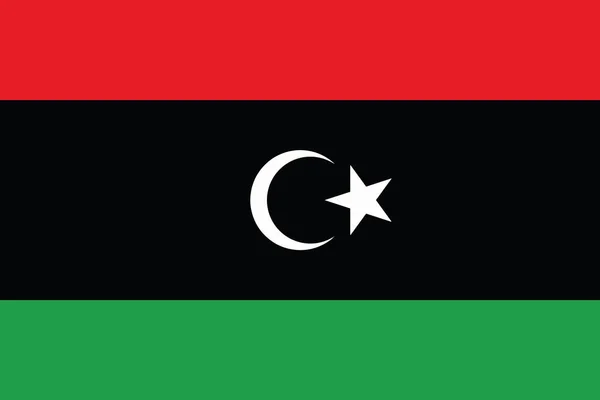 Libysche Flagge. Vektorformat — Stockvektor