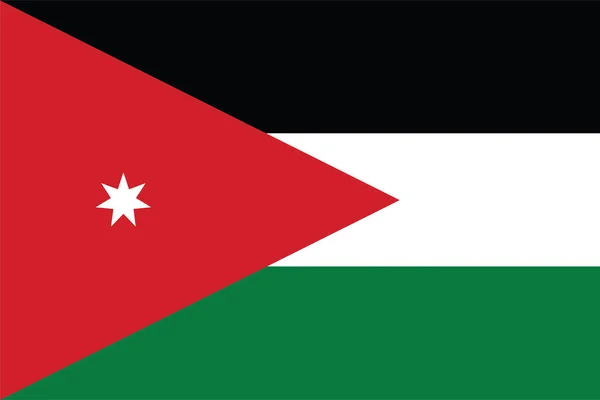 Jordan Flag. Vektör biçimi — Stok Vektör