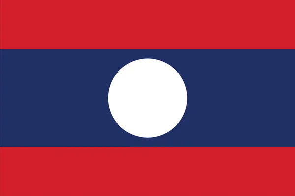 Laos bayrağı. Vektör biçimi — Stok Vektör