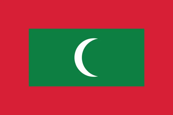 Maldives Flag. Vector Format — Stock Vector