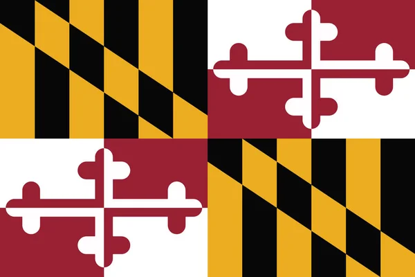 Maryland State Flag, USA. Vector Format — Stock Vector