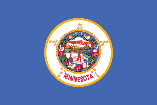 Bandeira do Estado de Minnesota, EUA. Formato vetorial —  Vetores de Stock