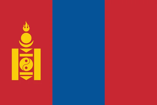 Vlag van Mongolië. Vector-formaat — Stockvector