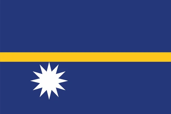 Nauru Flagge. Vektorformat — Stockvektor