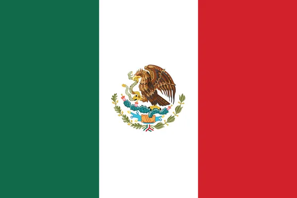 Bandeira do México. Formato vetorial — Vetor de Stock