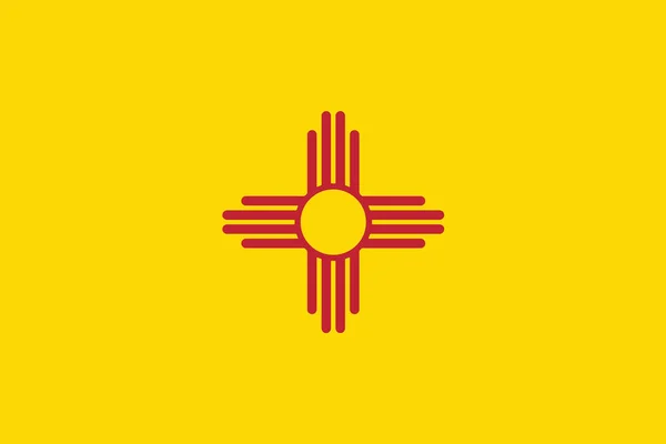 New Mexico State Flag, USA. Vector Format — Stock Vector