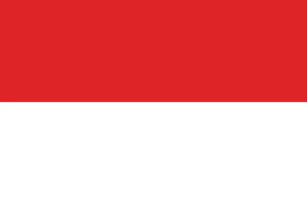 Monaco-Flagge. Vektorformat — Stockvektor