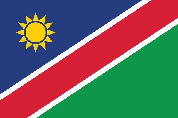 ナミビアの国旗。ベクトル形式 — ストックベクタ