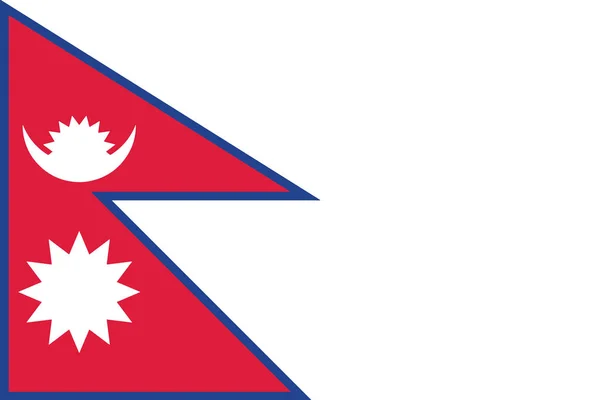 尼泊尔国旗。矢量格式 — 图库矢量图片