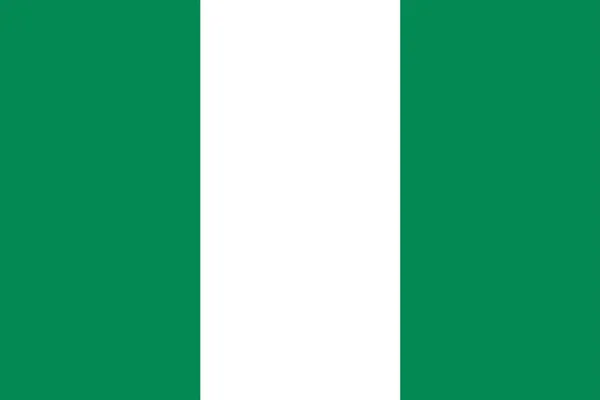 Bandiera della Nigeria. Formato vettoriale — Vettoriale Stock
