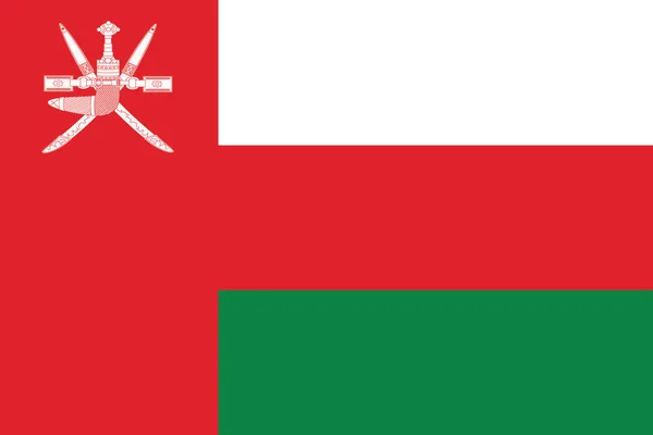 Flaga Omanu. Formacie wektorowym — Wektor stockowy