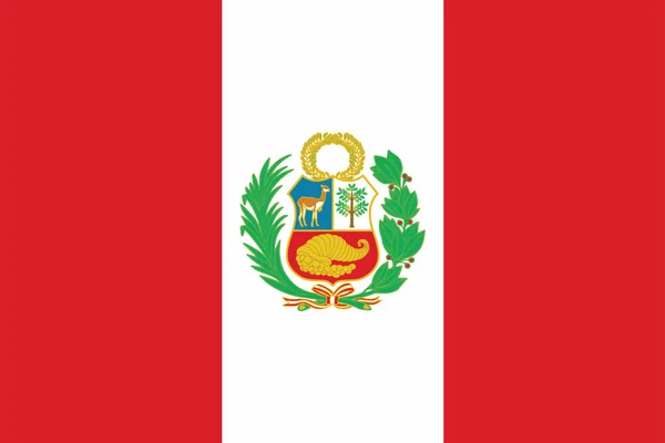 Peru bayrağı. Vektör biçimi — Stok Vektör