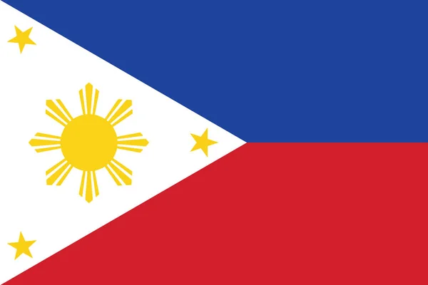 Philippinische Flagge. Vektorformat — Stockvektor