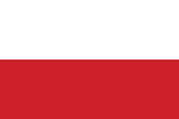 Bandera de Polonia. Formato vectorial — Vector de stock